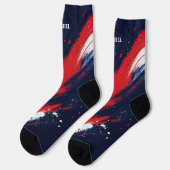 7月4日（金）赤・青の靴下 ソックス (左)