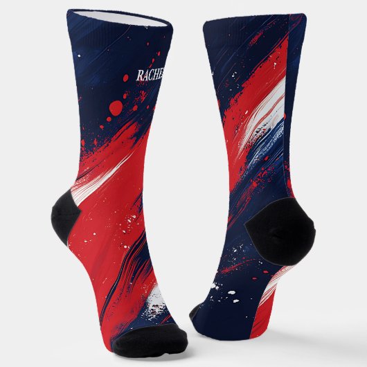 7月4日（金）赤・青の靴下 ソックス (傾斜あり)