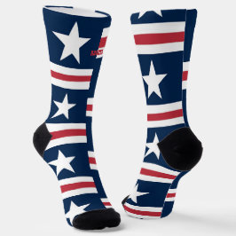 7月4日(金)赤・青の靴下 ソックス