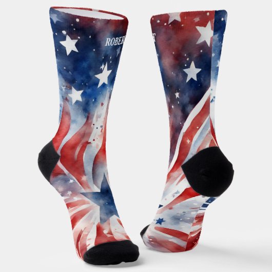 7月4日（金）赤・青の靴下 ソックス (傾斜あり)