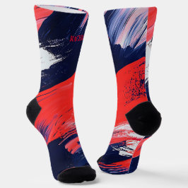 7月4日(金)赤・青の靴下 ソックス