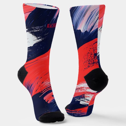 7月4日（金）赤・青の靴下 ソックス (傾斜あり)