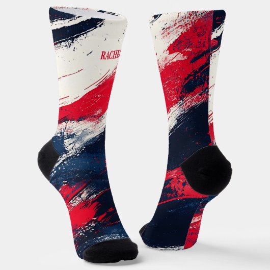 7月4日（金）赤・青の靴下 ソックス (傾斜あり)