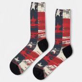 7月4日（金）赤・青の靴下 ソックス (左)