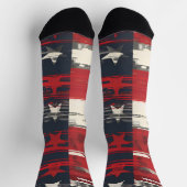 7月4日（金）赤・青の靴下 ソックス (上部)