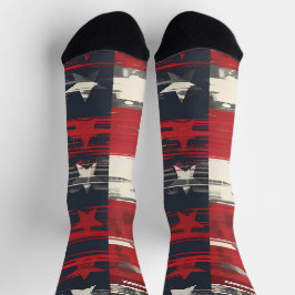 7月4日（金）赤・青の靴下 ソックス