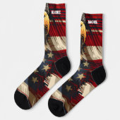 7月4日（金）赤・青の靴下 ソックス (左)