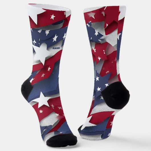 7月4日（金）赤・青の靴下 ソックス (傾斜あり)