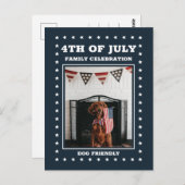 7月4日|青い星 |写真 |独立記念日 ポストカード (正面/裏面)