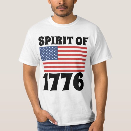 7月4日、1776年の精神Tシャツ Tシャツ (正面)