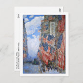 7月4日、1916年Childe Hasssam ポストカード (正面/裏面)