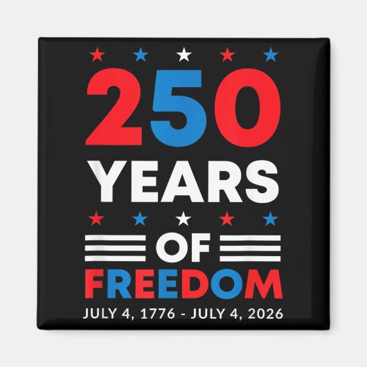 7月4日 250周年 アメリカ国旗 星条旗 USAフラッグ アメリカ合衆国旗 マグネット (正面)