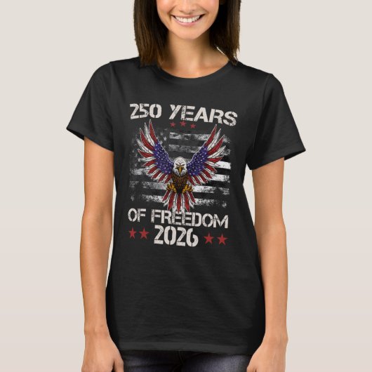 7月4日 250周年 アメリカ愛国 Tシャツ (正面)