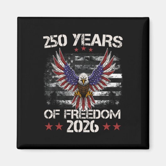 7月4日 250周年 アメリカ独立記念日 パトリオティック マグネット (正面)
