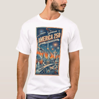 7月4日 250周年 独立記念日 レトロ Tシャツ