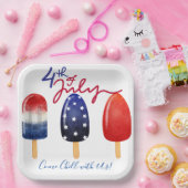 7月4日- 7月4日Chill with Us ペーパープレート (パーティー)