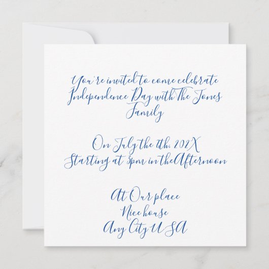 7月4日- 7月4日Chill with Us 招待状 (裏面)