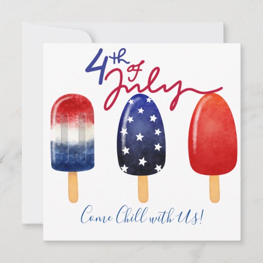 7月4日- 7月4日Chill with Us 招待状 (正面)