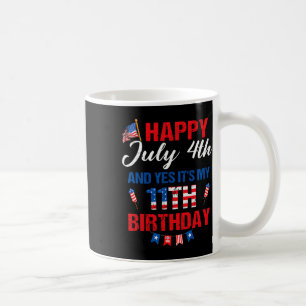 7月4日&Yes私の11誕生日11年 コーヒーマグカップ