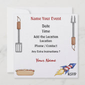 7月4日 – BBQ調理師アウト!SRF 招待状 (裏面)