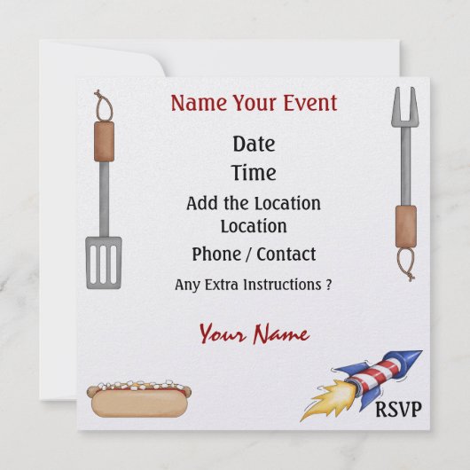 7月4日 – BBQ調理師アウト!SRF 招待状 (裏面)