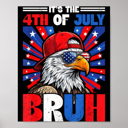 7月4日 bruh 250周年 1776-2026 鯨 ポスター (正面)