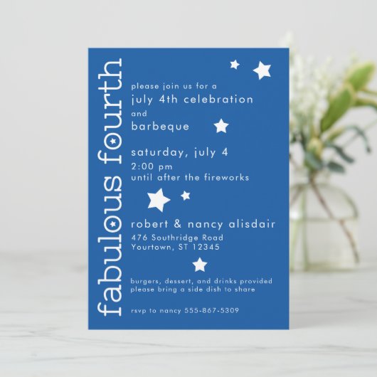 7月4日 | Fabulous Four Patriotic 招待状 (スタンド正面)