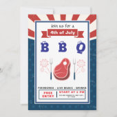 7月4日 – Happy Independence - BBQパーティー 招待状 (正面)