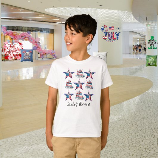 7月4日「Land of the Free」Tシャツ Tシャツ