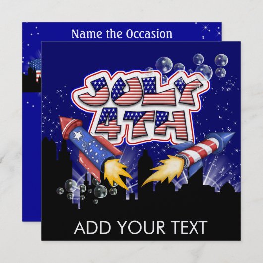 7月4日 – SRF 招待状 (正面/裏面)