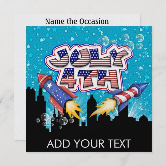 7月4日 – SRF 招待状 (正面/裏面)