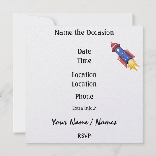 7月4日 – SRF 招待状 (裏面)