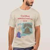 7月4日 – T – シャツ/神の祝福アメリカ Tシャツ (正面)