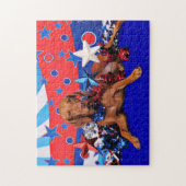 7月4日- Vizsla -レーガン ジグソーパズル (縦)