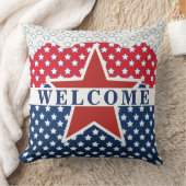 7月4日、WELCOME Red、White、Blue クッション (ブランケット)