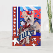 7月4日- Westie X -女性 カード (正面)