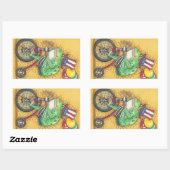 7月4日AMERICANA FROG STICKER Retangle, Sheet 長方形シール (シート)