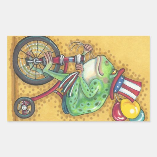 7月4日AMERICANA FROG STICKER Retangle, Sheet 長方形シール (正面)