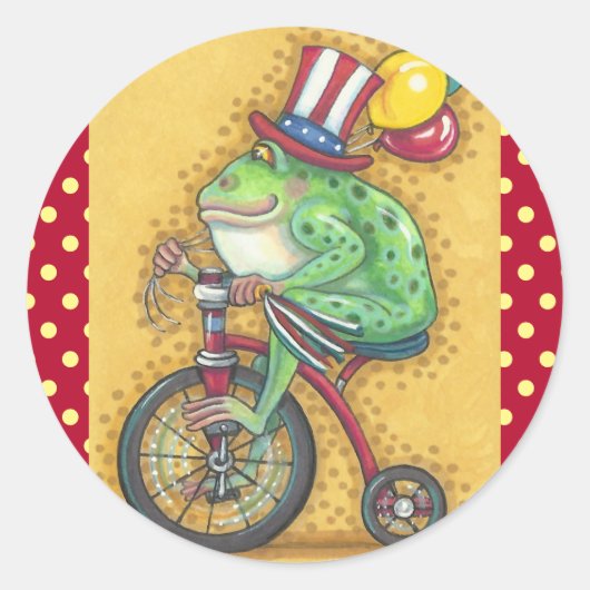 7月4日AMERICANA FROG STICKER Round, Sheet ラウンドシール (正面)