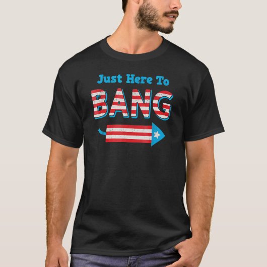 7月4日Bang Firework Patriotic H Tシャツ (正面)