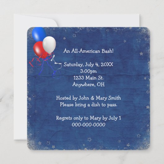 7月4日Bash招待状 招待状 (裏面)