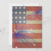 7月4日BBQおめでとう|ヴィンテージスタイル 招待状 (裏面)