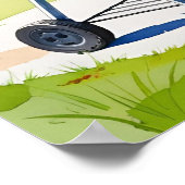 7月4日BBQお祝いグリル ポスター (角)