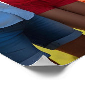 7月4日BBQお祝いポスタープリント ポスター (角)