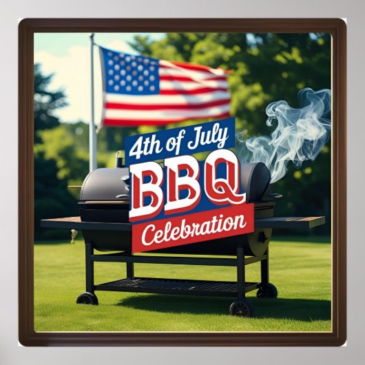 7月4日BBQお祝い ポスター (正面)
