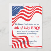 7月4日BBQお祝い 招待状 (正面)
