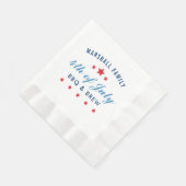 7月4日BBQとブリューカスタムファミリー懇親会 縁ありランチョンナプキン (角)