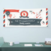 7月4日BBQの愛国心が強いアメリカの花火 横断幕 (トレードショー)