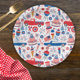 7月4日BBQアメリカ ペーパープレート