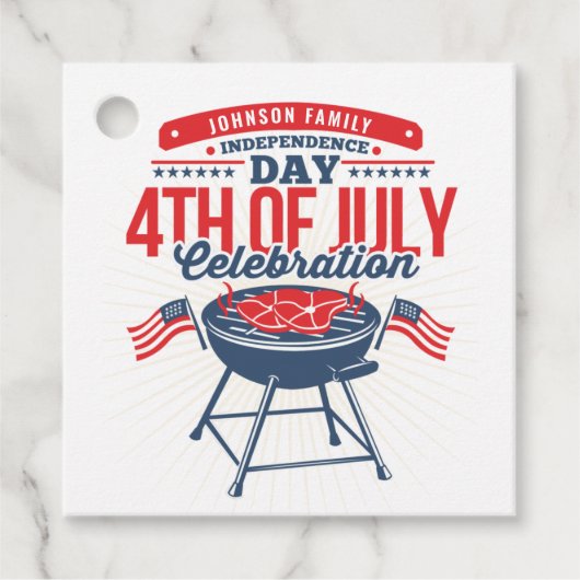 7月4日BBQグリルファミリーパーソナライズされた懇親会 フェイバータグ (正面)